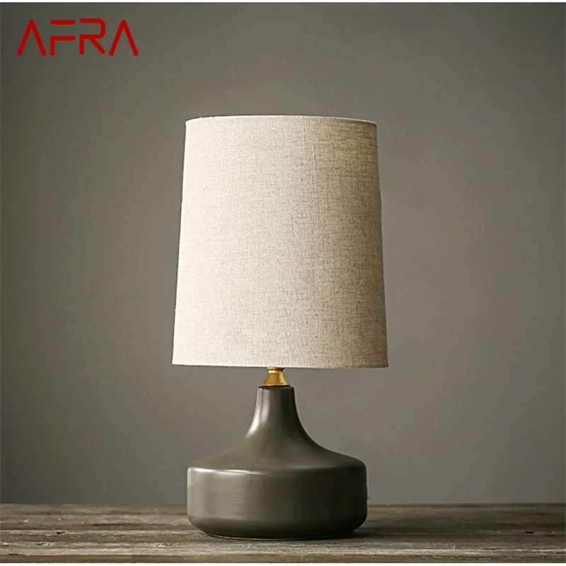 

AFRA Nordic Simple Table Lamp Contemporary Ceramic Desk Light LED for Home Bedside Decoration