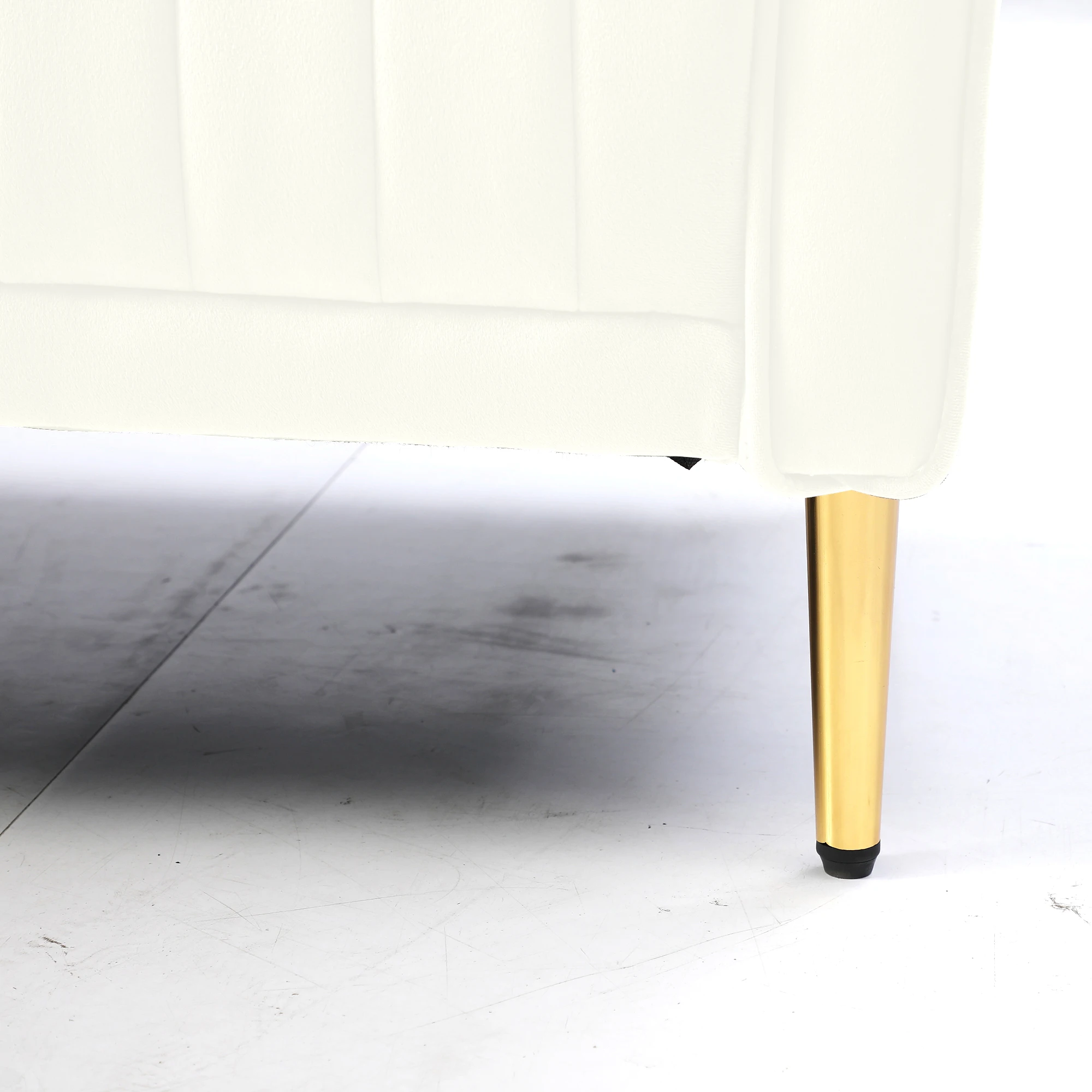 Mid-Century Modern Velvet Fabric Accent Chair Armchair for Living Room Bedroom Channel Tufted Upholstered Comfortable image 5