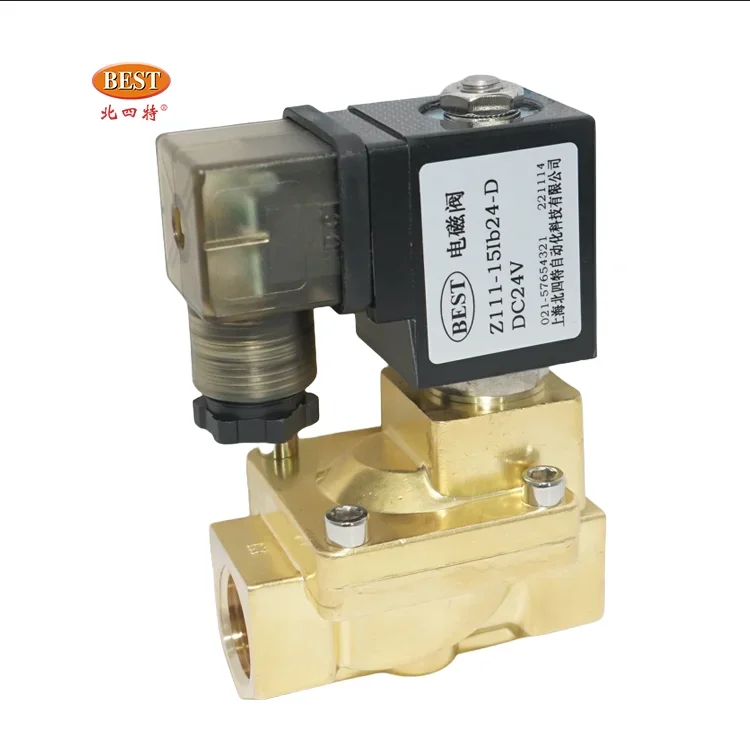 

solenoid Valve supplier Z111 2 Way 12V 24V 220V dc ac 1 inch Brass solenoid valve for air water oil gas