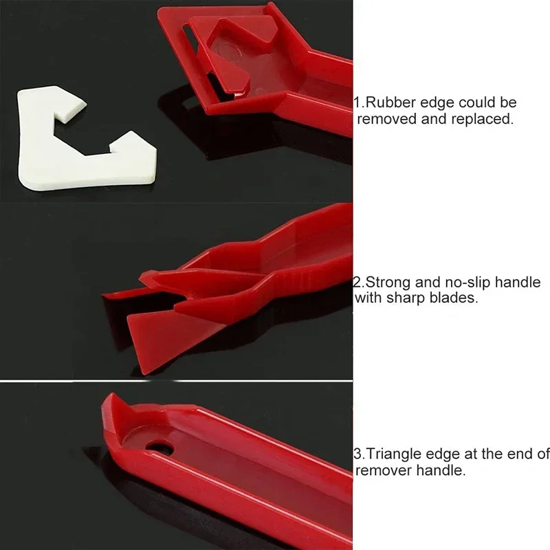 2pcs Silicone Glass Sealant Remover Tool Kit Set Scraper Caulking Mould Removal Useful Tool For Home Spatula Glue Shovel