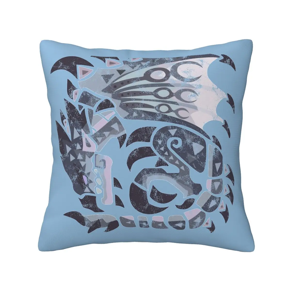 

Monster Hunter World Iceborne Silver Rathalos Kanji Cushion Cover Decorations Pillow Case Cover for Bed Double-sided Printing