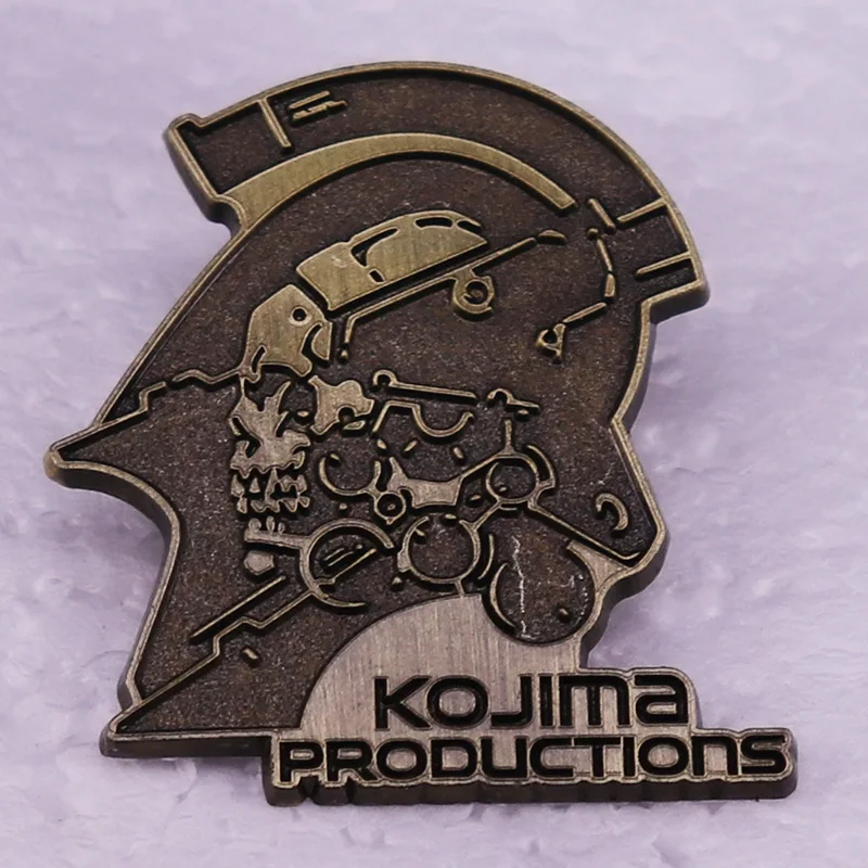 Hideo Kojima Japanese game development studio Brooch Vintage Metal Badge Hats Clothes Backpack Decoration Jewelry Accessories