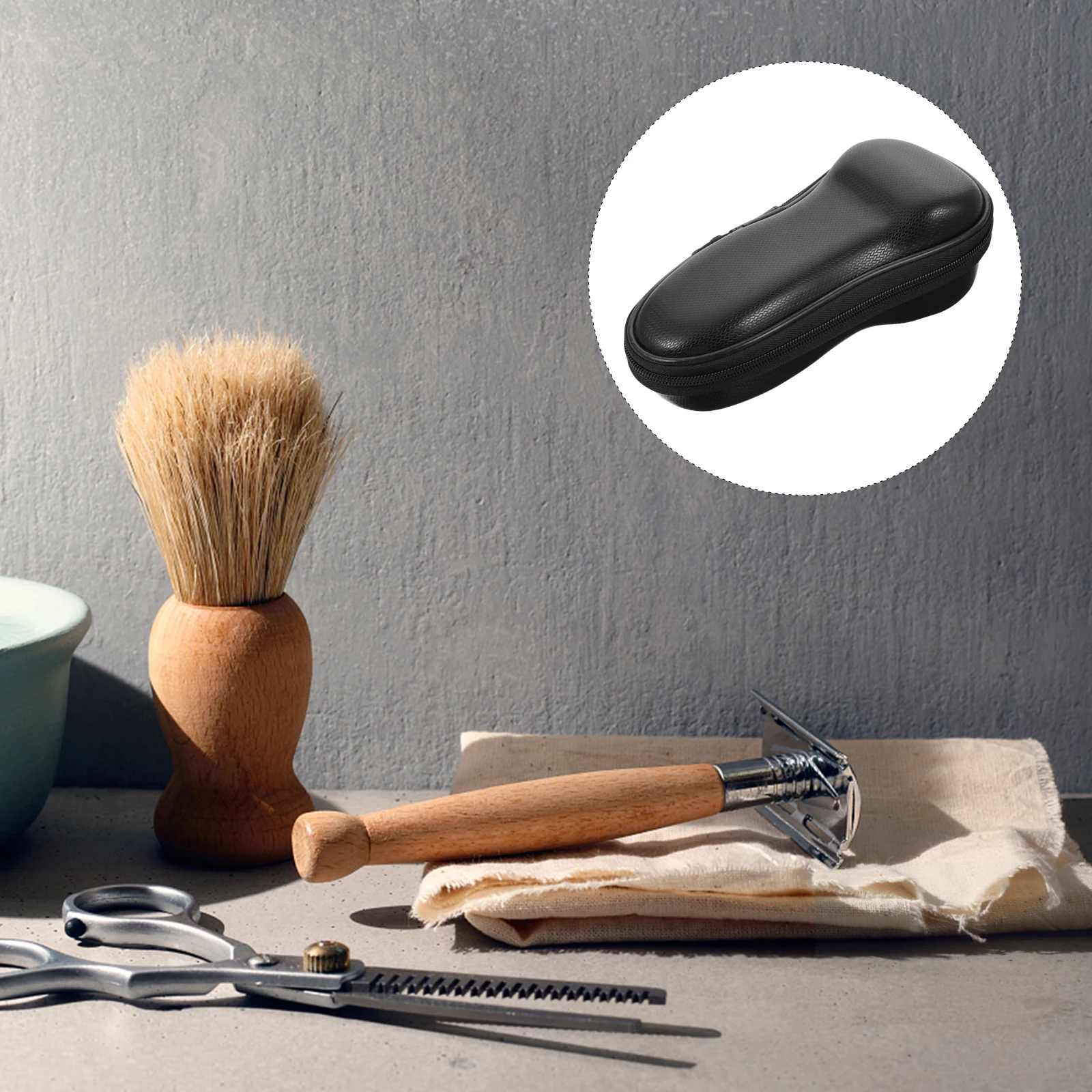 1Pcs Razor Storage Bag Black Stylish Shaver Protector Case Portable Lightweight Shockproof Electric Shaver Pouch for Travel Use