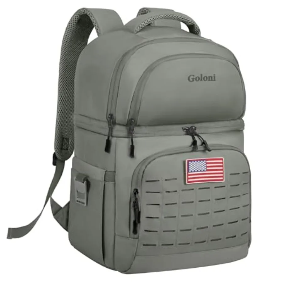 

40L Insulated Cooler Backpack, Leakproof Lightweight Soft-Sided Cooler with Cooler Compartment
