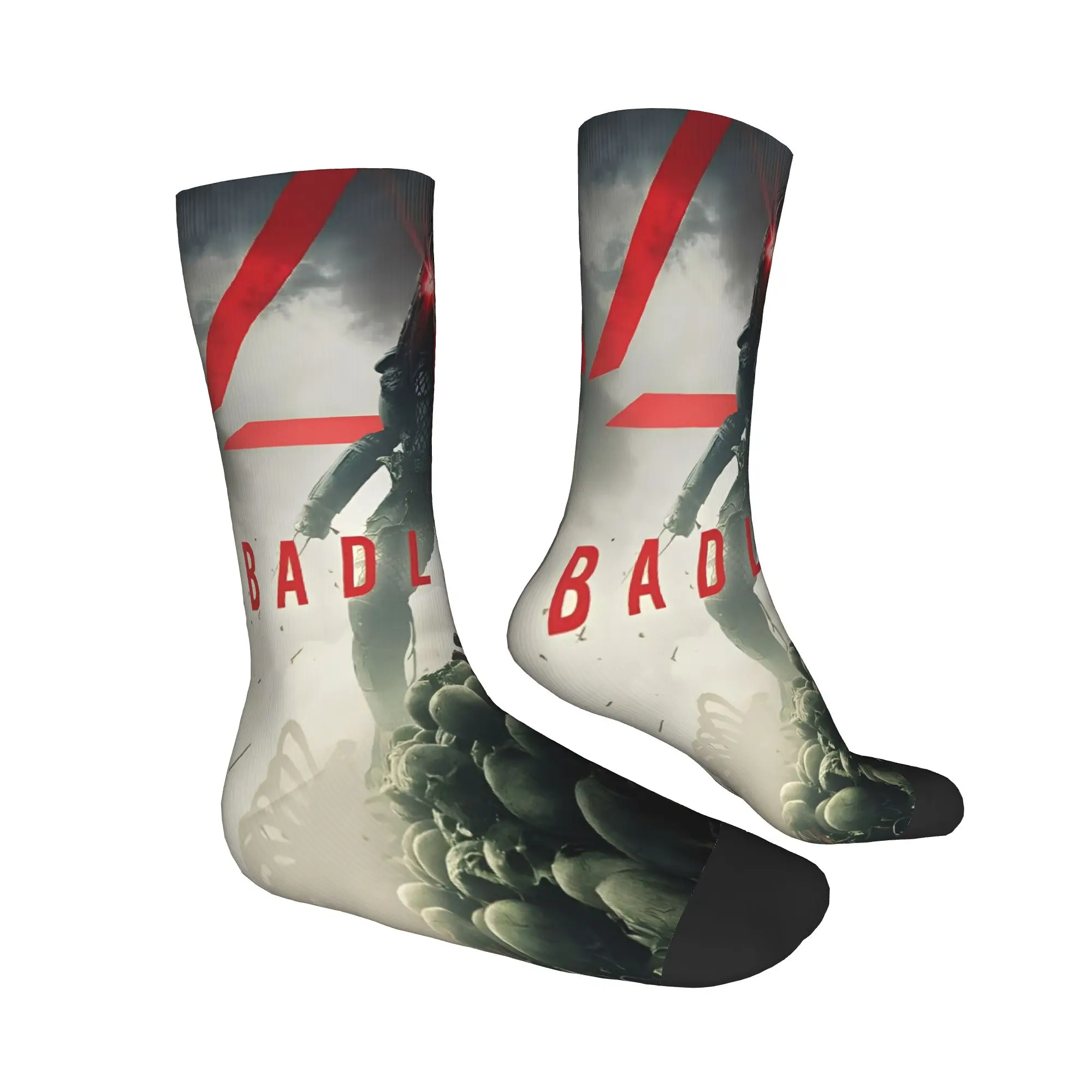 الرجال النساء المفترس: جوارب Badlands، جوارب كاجوال دافئة، جوارب Crazy Merch Middle Tube، أفضل فكرة هدية