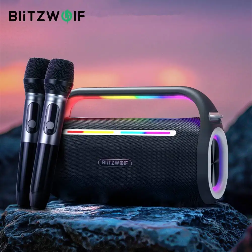 BlitzWolf BW-WA7 120 W Bluetooth-Lautsprecher, tragbarer Karaoke-Lautsprecher, Doppeltreiber, HiFi,