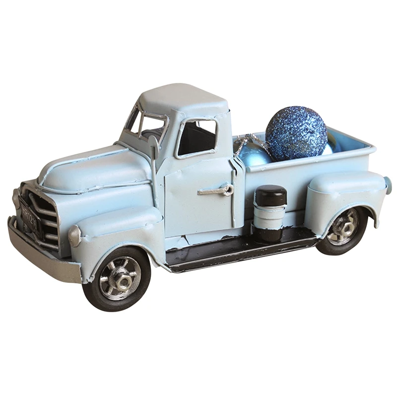 7Inches Vintage Truck Christmas Decor Christmas Decor Handcrafted Model Christmas Ball For Christmas Decoration Blue