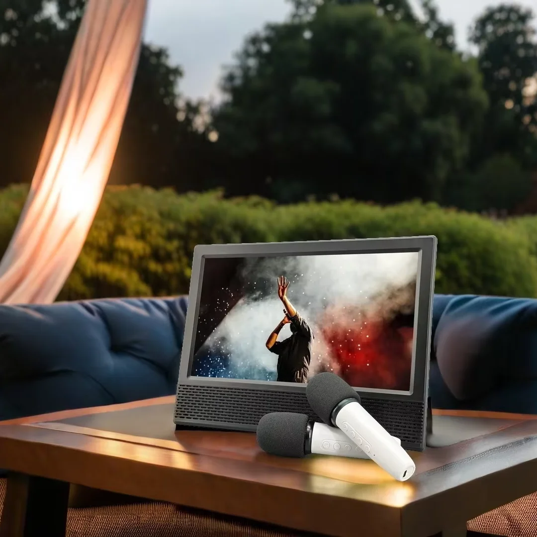 

Karaoke TV 14 Inch All-in-One Karaoke Machine with Microphone and FM Radio for Family Entertainment