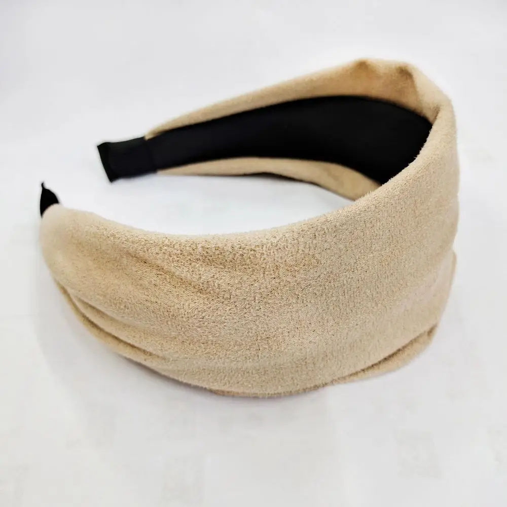 

Fashion Elegant Retro Wide Hairband Vintage Women Headband Suede Korean Style Hair Hoop Sweet Hair Hoop