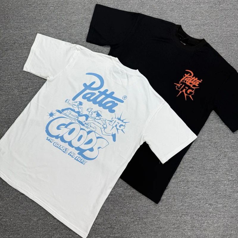 High-quality PATTA Short-sleeved T-shirt Fashion Photography Europe America Patta Casual Top