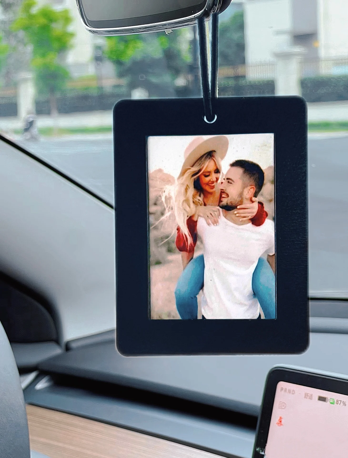 Personalized Acrylic Photo for Car, Hanging Ornament, Polaroid, Any Image, Driving Test Pass, Gift Idea, First Car Charm