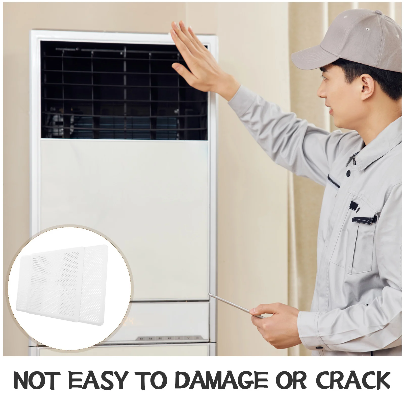 حاجز مخرج هواء عاكس لمكيف الهواء قابل للتعديل يمنع الانفجارات المباشرة ويعزز دوران تدفق الهواء في المنزل #2