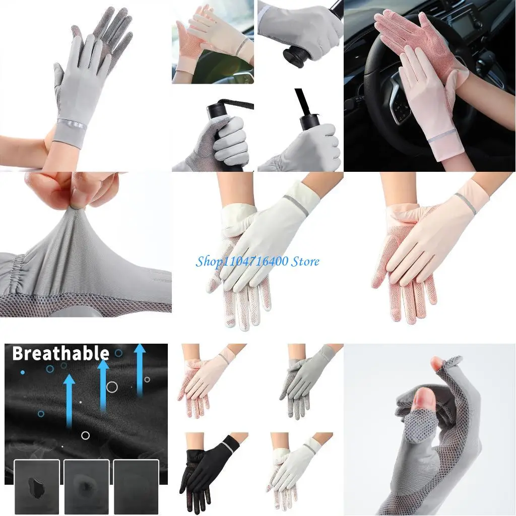 

y1gd Sport Non-slip for Sun Gloves Summer Women Outdoor Activities for Rafting Biking