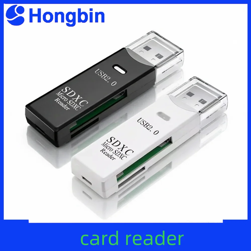 Multi Functional 2-in-1 High-speed USB 3.0/2.0 Card Reader Supports TF+SD Computer, Tablet Camera, Laptop, Car Mounted