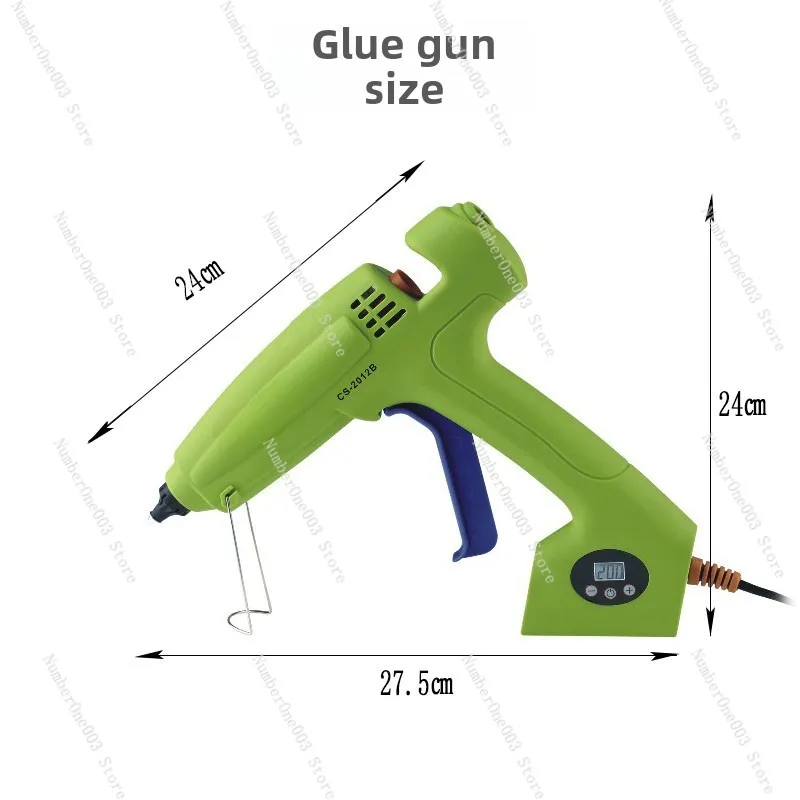 Hot Melt Glue Gun with Digital Display, Adjustable Temperature, 400W, High Power Plus, Electric Heating Glue Gun Glue Stick