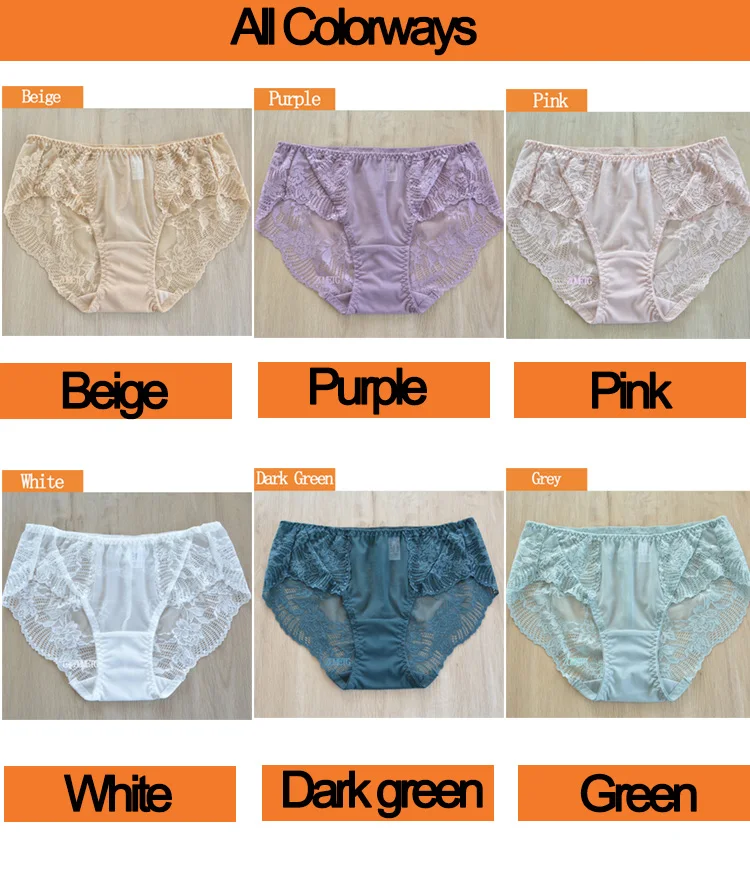 plus size underpanties Women underwear Lace Lingeries Lace Briefs Lady Briefs Accept Mix color Zmtgb2911