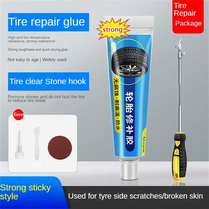 New Car Motorbike Bicycle Tyre Tire Repair Sealant Liquid Rubber For Tire Repairing Glue Liquid Strong Rubber Adhesive Glue Tool