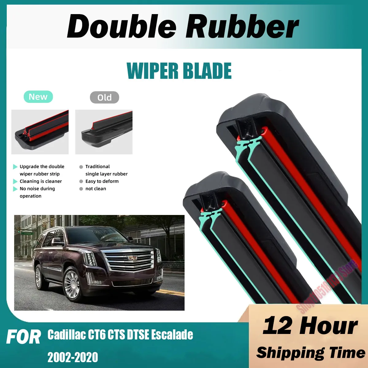 

Car Wiper For Cadillac CT6 CTS DTSE Escalade 2002-2020 Eleven layer Strip Wipers 2025 Latest Model Front Windshield Wipers