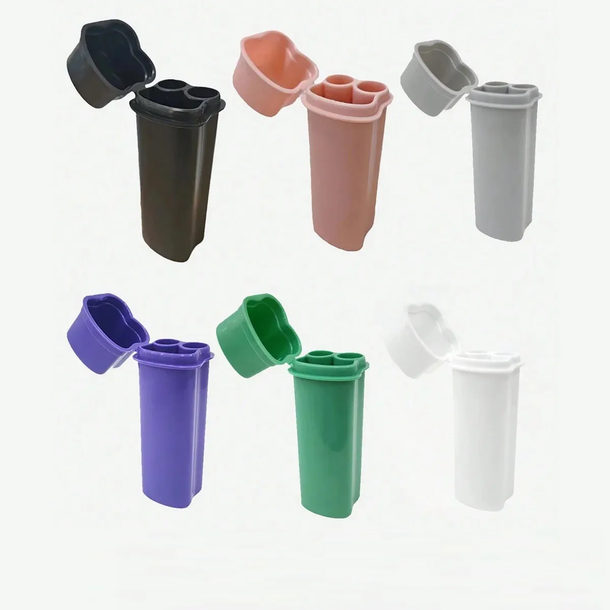 Two Holes Flip-top Cigarette Case Kit Including Lighter for Easy Storage Portable  Around Smoking Compact Smoke Storage