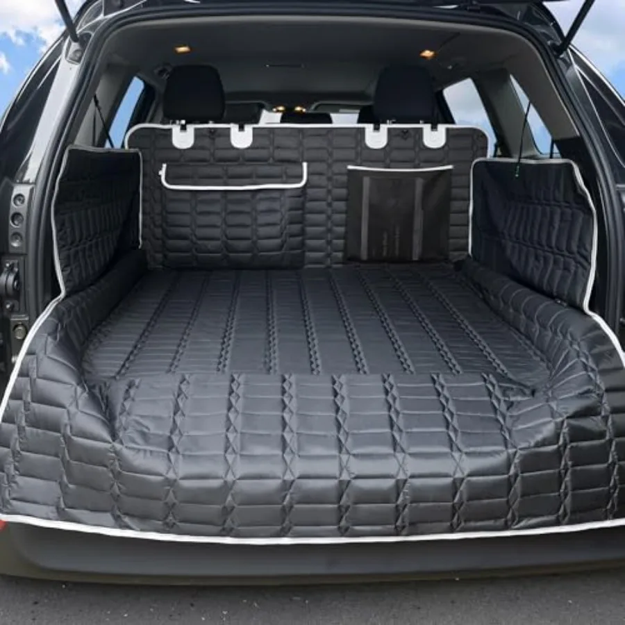 

SUV Cargo Liner for Dogs Waterproof Dog Trunk Cover with Bumper Flap Protector Pet Cargo Mat for SUVs Sedans Vans Non-Slip Scra