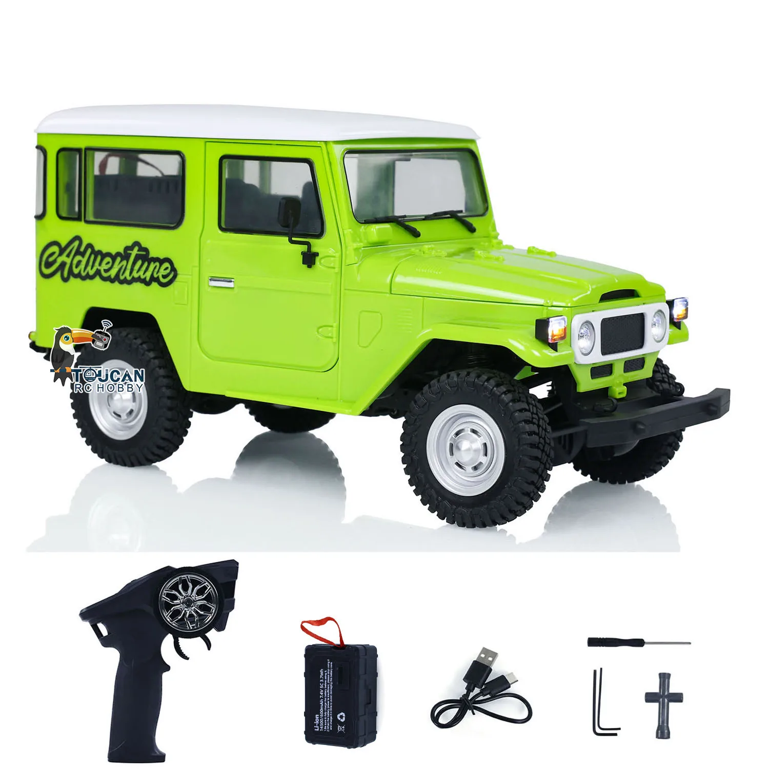 

RC Off-road Vehicles 1/16 HG FJ40 4x4 Electric Crawler Car Light Sound Systems Smoking Unit Boys Gift Toys TH23353-SMT5