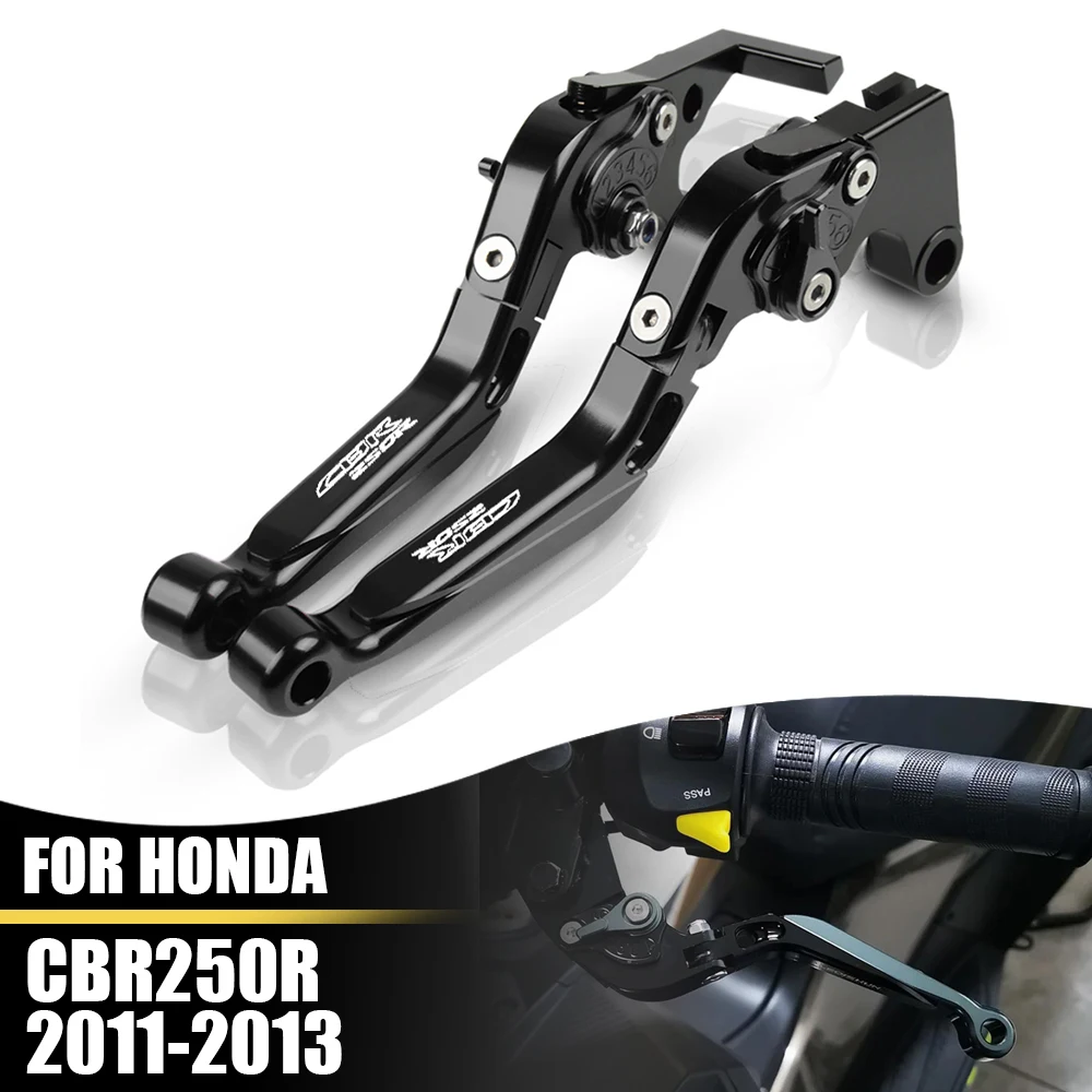 

For Honda CBR250R 2011-2013 CBR 205R CNC Clutch Lever Brake Lever Set Adjustable Folding Handle Levers Motorcycle Accessories