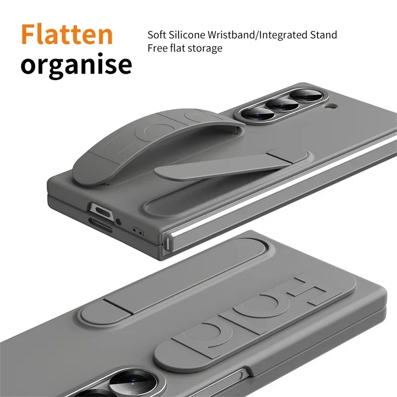 Luxury Original Wristband Kickstand Phone Case For Samsung Galaxy Z Fold 7 6 4 5 3 Full-Pack Screen Film Anti-Drop Protect Cover view 5