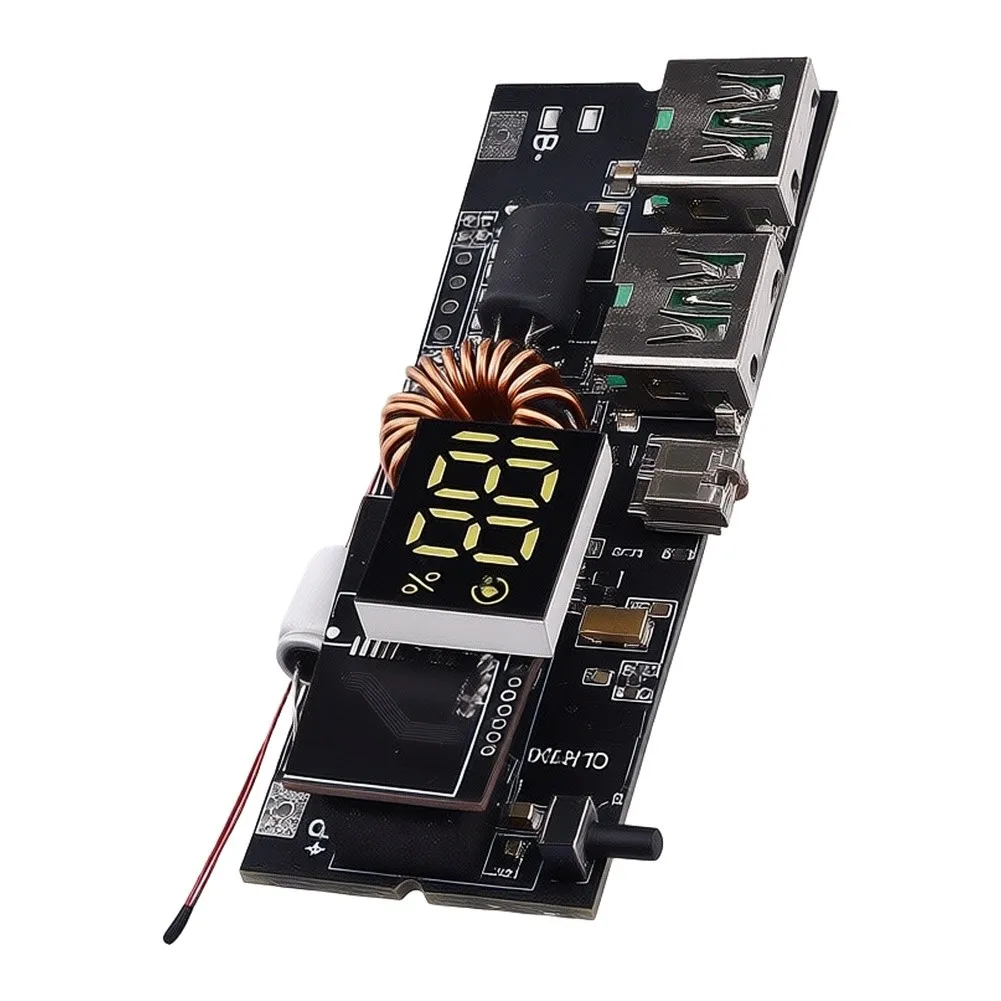 65W PD Power Bank Module Dual USB C Type A Fast Charging PCB Board With Digital Display For DIY Portable For Charger Battery Pac