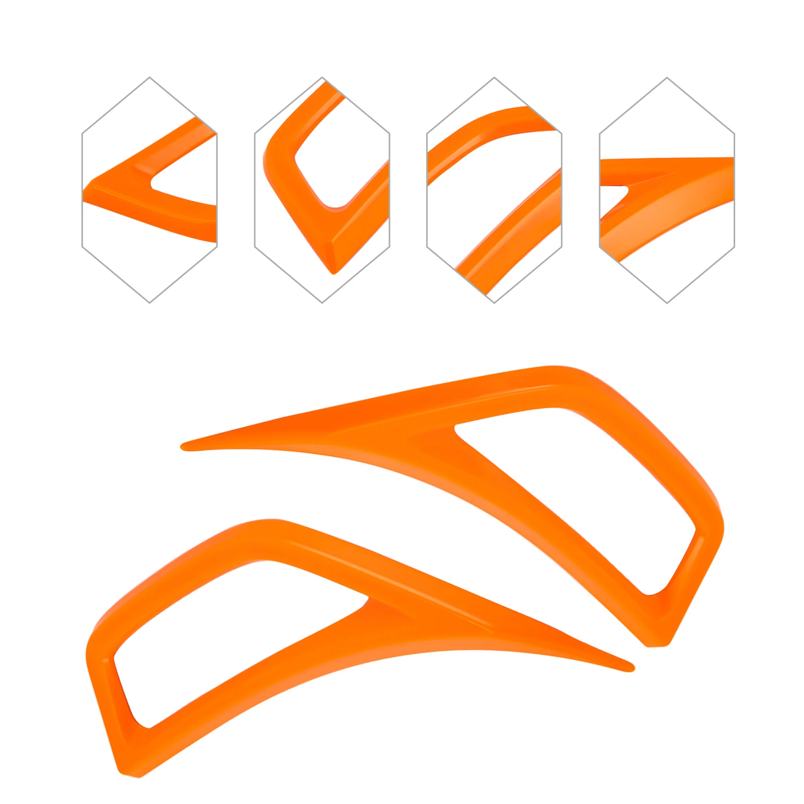 

2 Wheel Fender Air Conditioning Vent Outlet Decoration Orange for Jeep Wrangler JL JT 2018+ Air Vent Outlet Cover Trims