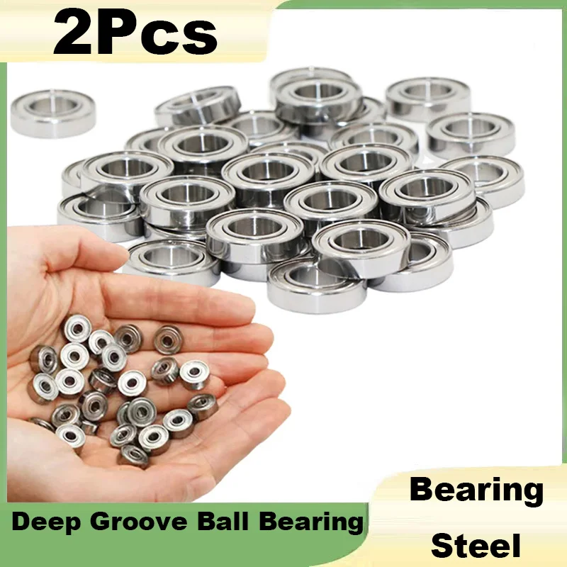 2Pcs Bearing Shielded Deep Groove Ball Bearings Miniature 674ZZ(4x7x2.5mm)-6909ZZ(45x68x12mm)