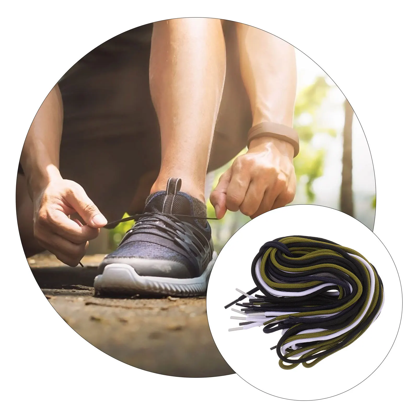 

2pcs Shoe Laces Replacement Round For Sports Shoes Boots Sneakers Colored Rope Laces Athletic Footwear Accessories