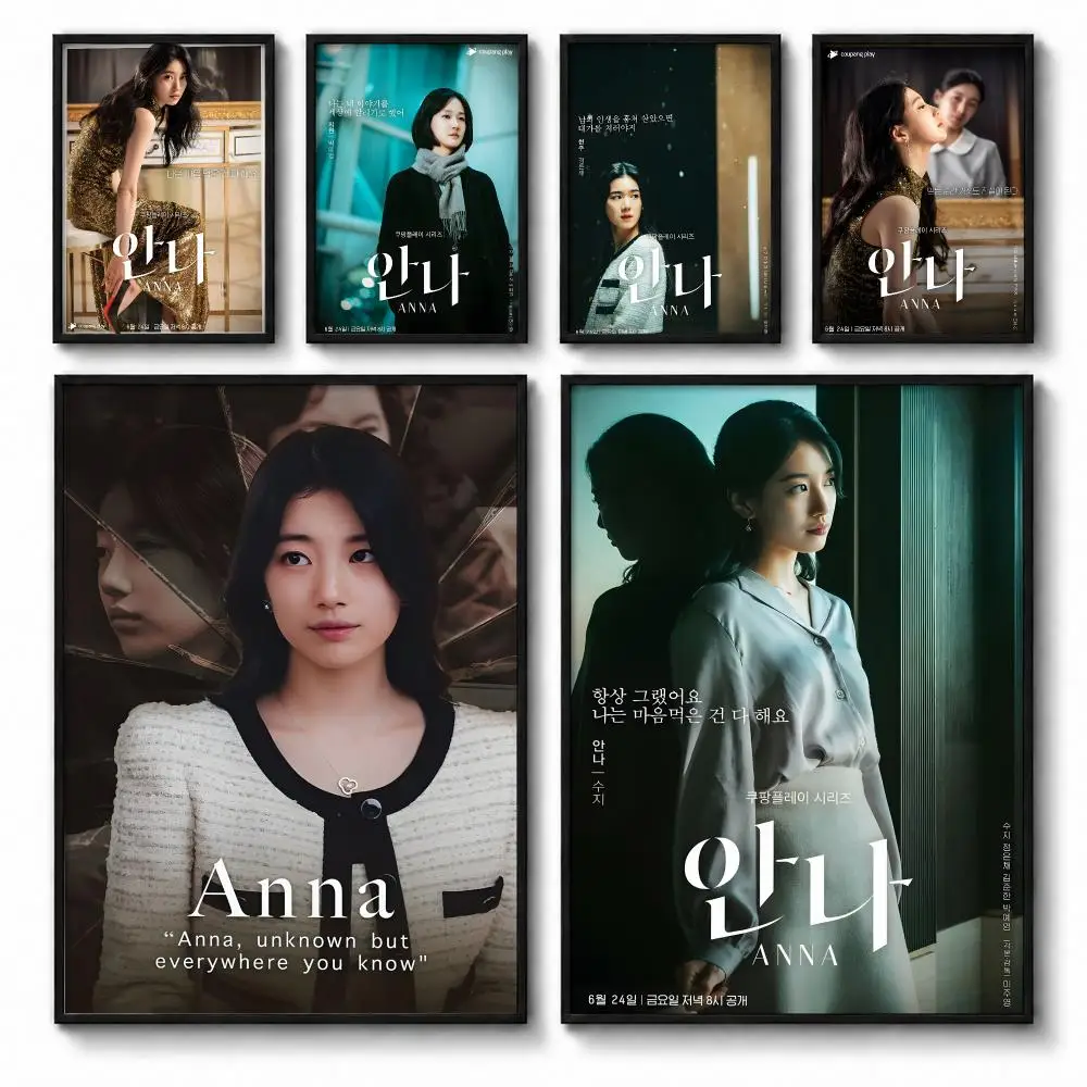 Popular Korean Anna Poster Self-adhesive Art Waterproof Paper Sticker Coffee House Bar Room Wall Decor