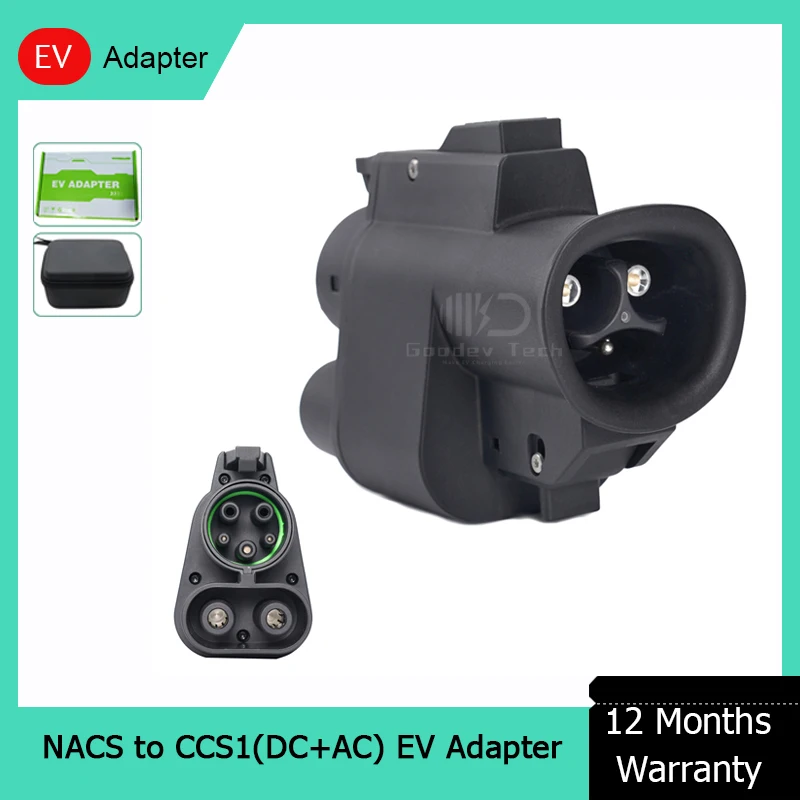 

Fast DC Adapter NACS Tesla to CCS1 500A 250KW 1000V for Supercharger & Other NACS DC Charging Station to Charge CCS1 EV Vehicle
