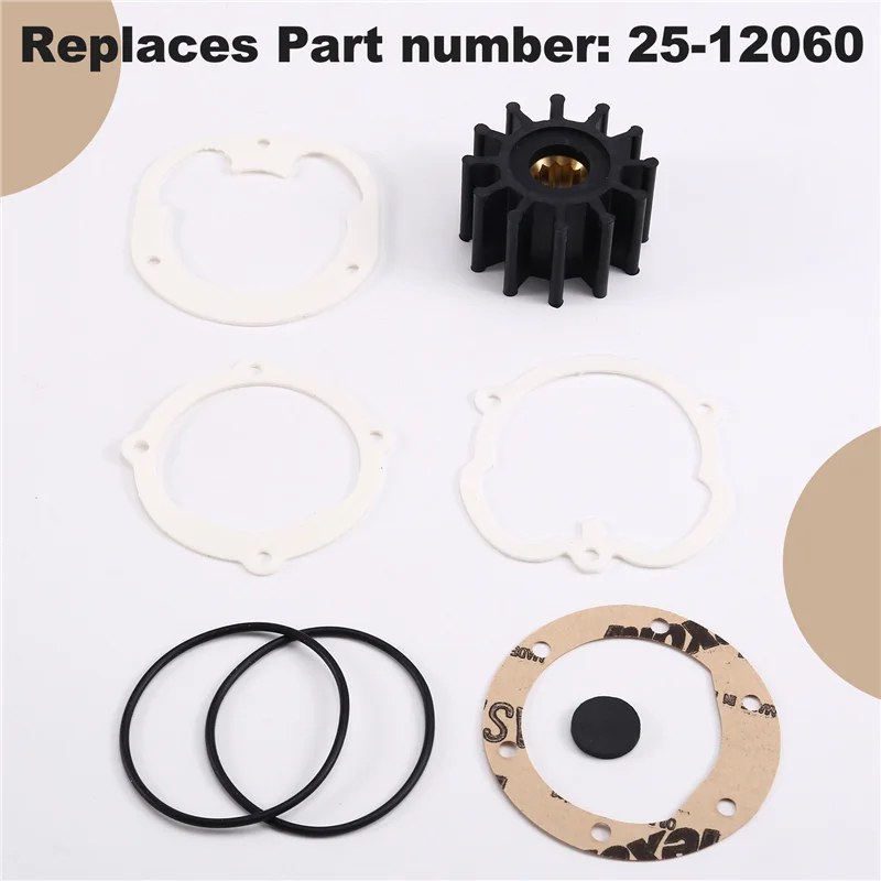 

ABXN-Water Pump Impeller Kit 25-12060 For Northern Lights 8-20KW 32KW Engine Motor Parts