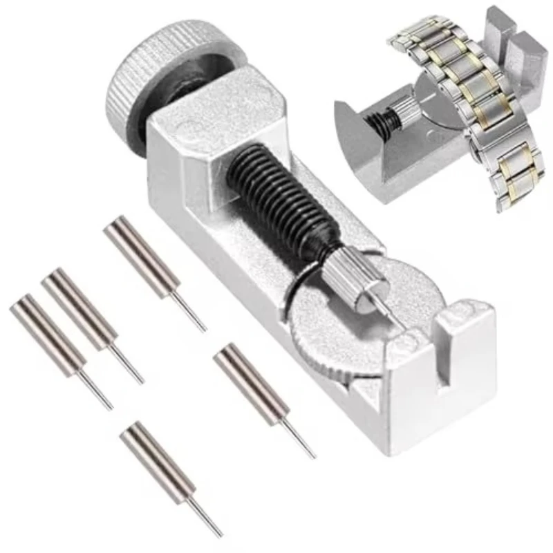 Watch Band Link Pin Remover Kit Watch Strap Tool with 3 Extra Pins for Watch  Strap Adjustment