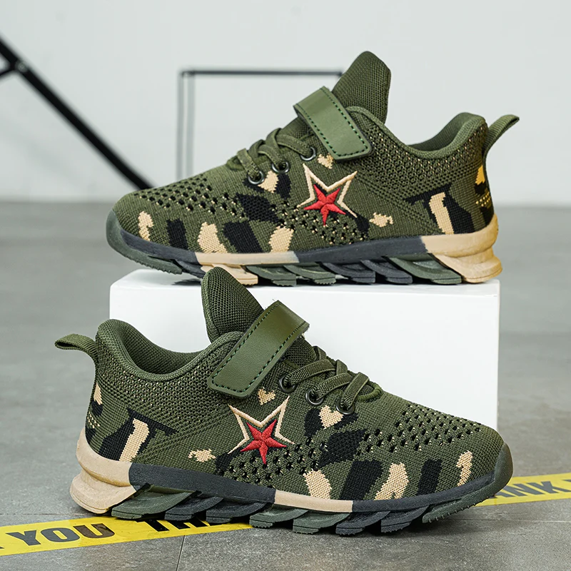

New Children Sneakers for Boys Mesh Breathable Running Sports Shoes Fashion Leisure Trainers Kids Walking Size 29-39