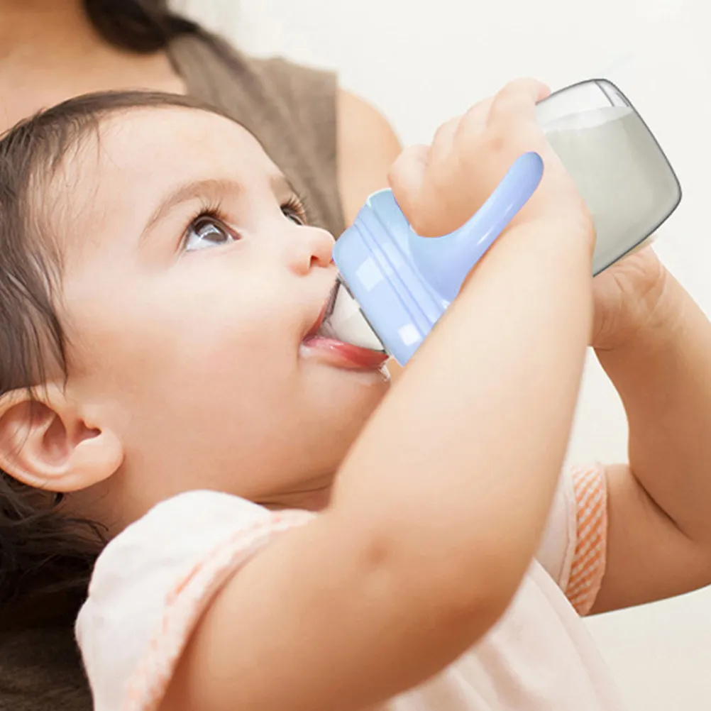 

1Pcs Infant Anti Gas Milk Bottle Blue Baby Silicone Straw Portable Lightweight Feeding Cup Toddler Water Drinking Bottle