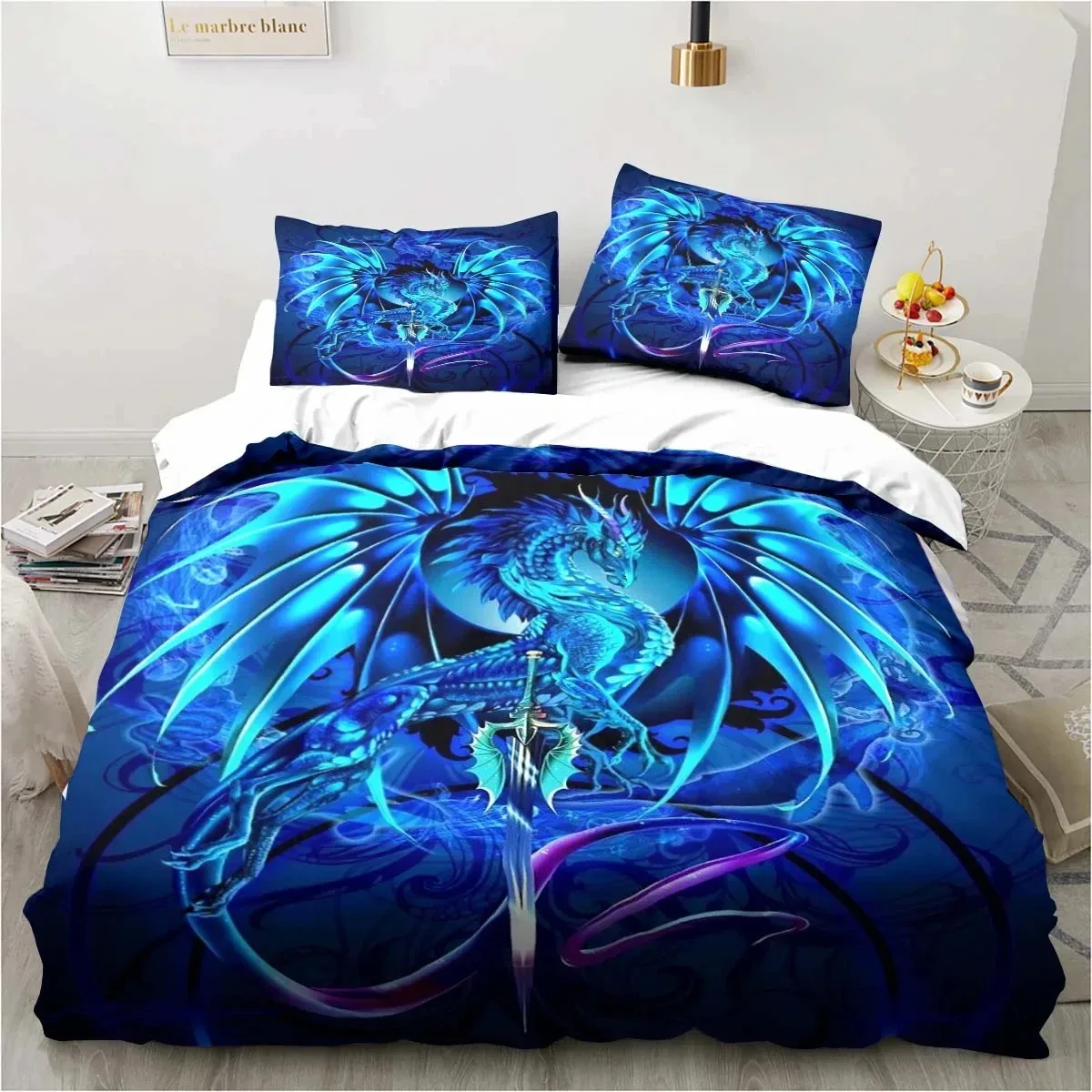 

Magic World Dragon Bedding Set Boys Girls Twin Queen Size Duvet Cover Pillowcase Bed Kids Adult Fashion Home Textileextile