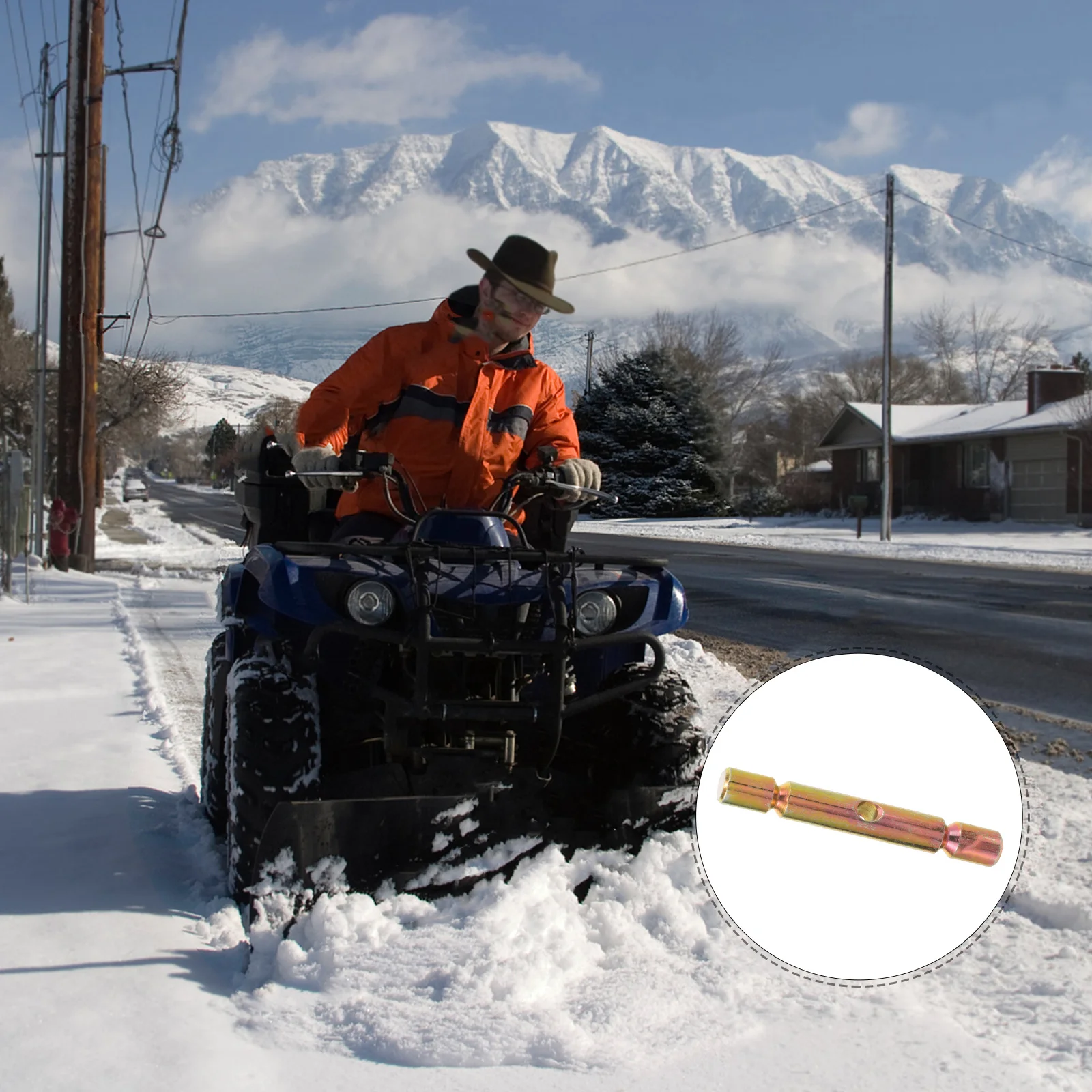 

Atv Snow Plow Shear Pin Safety Driving Durable Aluminum Alloy Accessory Compatible with Glacier Pro 2015-2020 Atv Snow Plow