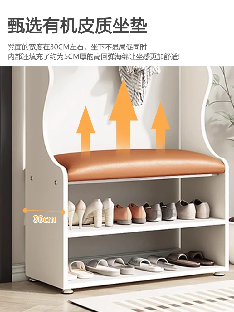 

Solid wood coat rack floor-to-ceiling shoe rack integrated household multi-functional door simple hanging hanger multi-functiona