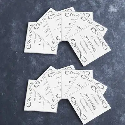 12pcs Waterproof Sticker Self-Adhesive Bathroom Labels For Soap Dispenser Hand Lotion Shower Bottles Minimalist Style