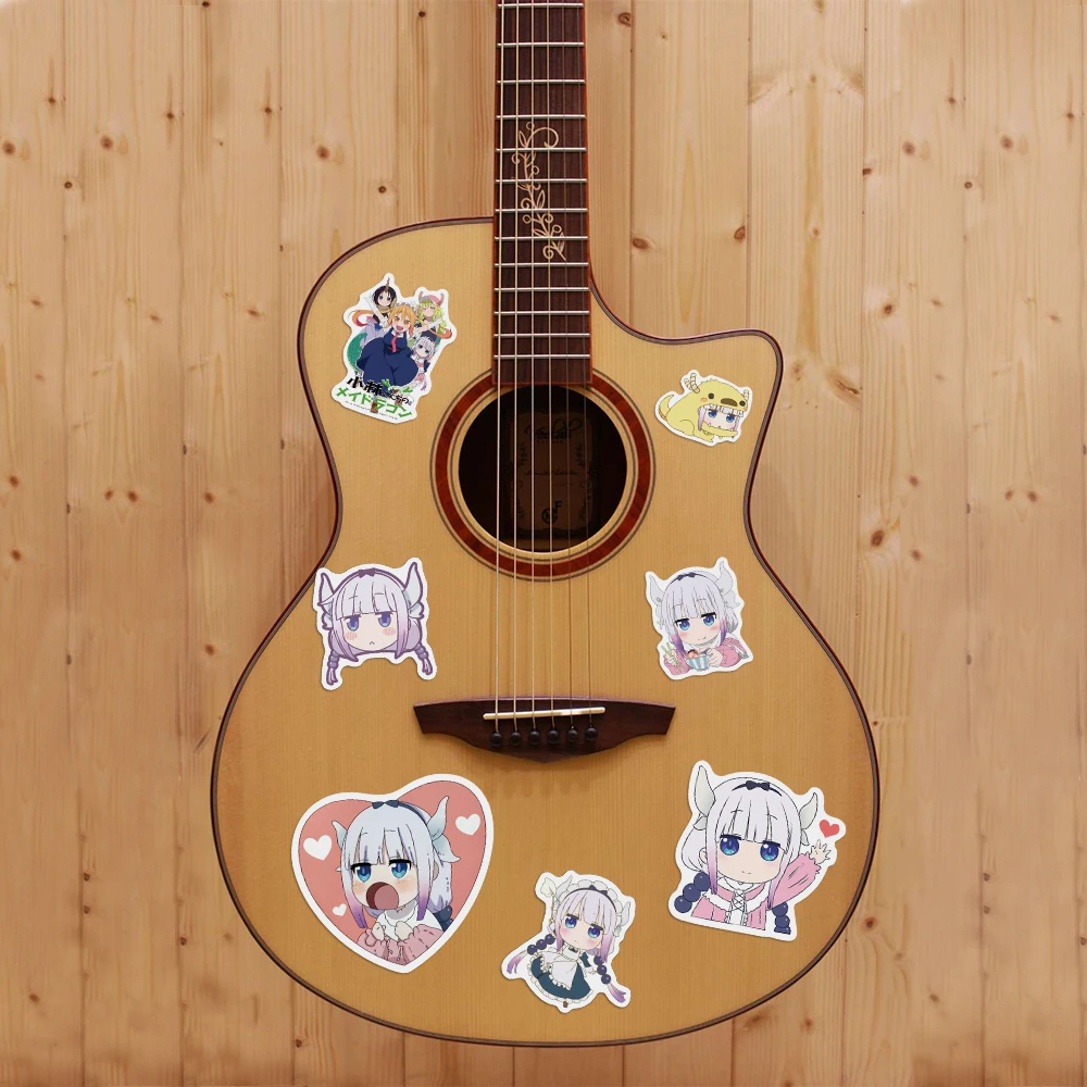 50PCS Anime Sticker Miss Kobayashi\'s Dragon Maid Cute Girl Decals for Skateboard Laptop Luggage Waterproof Car Sticker toys