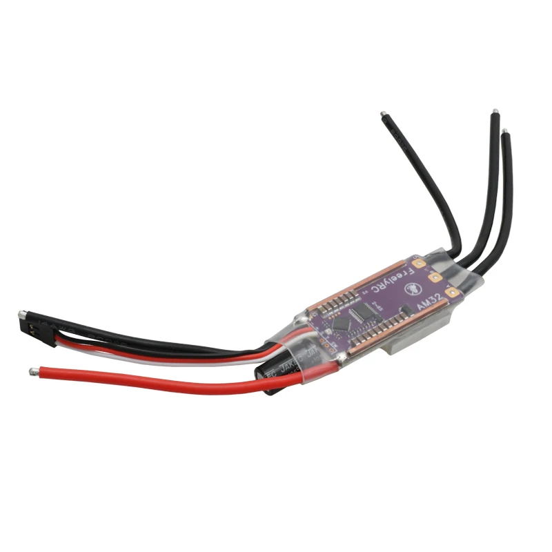 1PCS 32-bit BLDC Motor Electronic Speed Controller 2-6S 75A AM32/ESCape32 ESC with Welded Capacitor 14AWG Wire for Drone RC Car