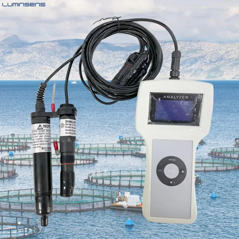 Medidor de Oxígeno para Estanques con Sensor, Probador de Oxígeno, Medidor de pH del Agua para Hidroponía