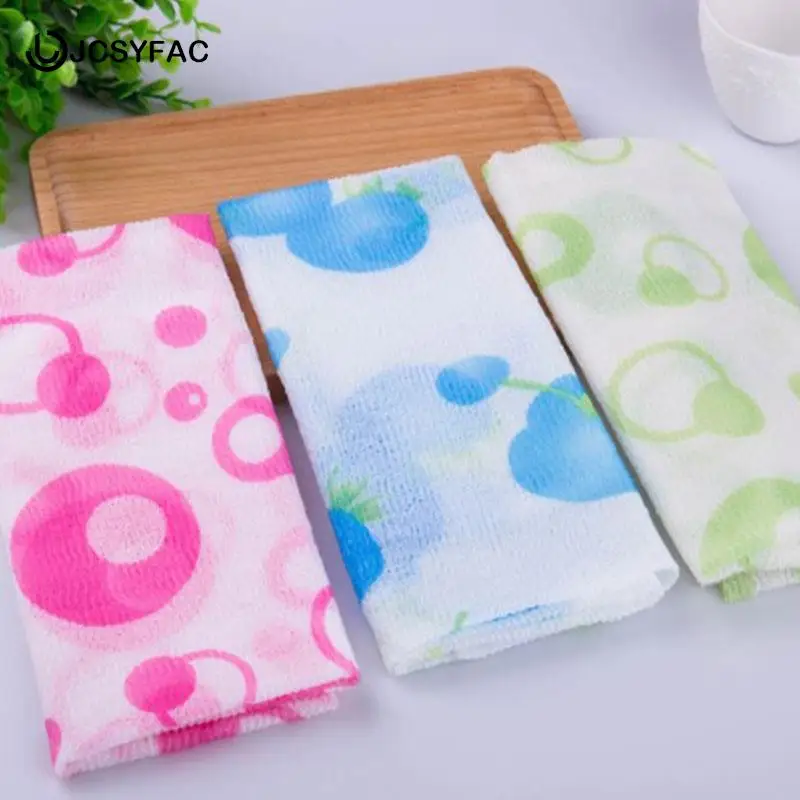 1PCS New Nylon Japanese Exfoliating Beauty Skin Bath Shower Wash Cloth Towel Back Scrub Towel Sponges & Scrubbers