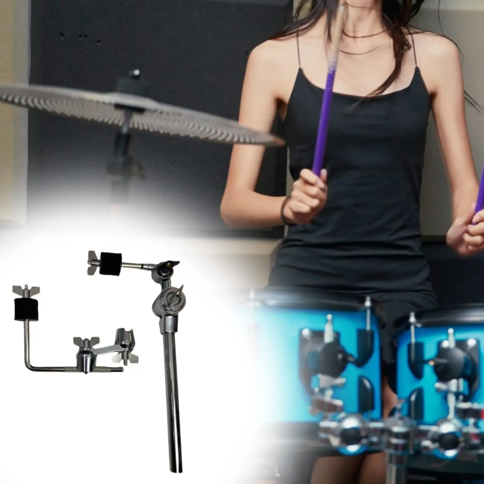 

Cymbal Stand Holder Clamp Cymbal Attachment Hardware Professional Cymbal Mount Clamp for Percussion Instrument Cymbal Accessory
