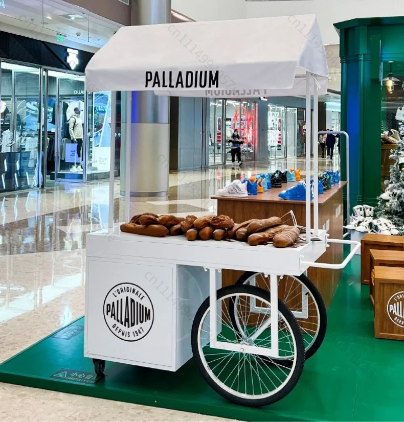 Custom Manufacturer Custom Wholesale Movable Promotional Vehicle Outdoor Commercial Coffee Cart with Umbrella