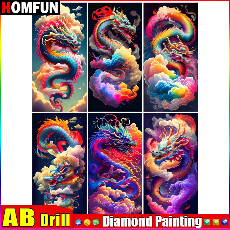 HOMFUN AB Square/Round Drill 5D DIY Diamond Painting 