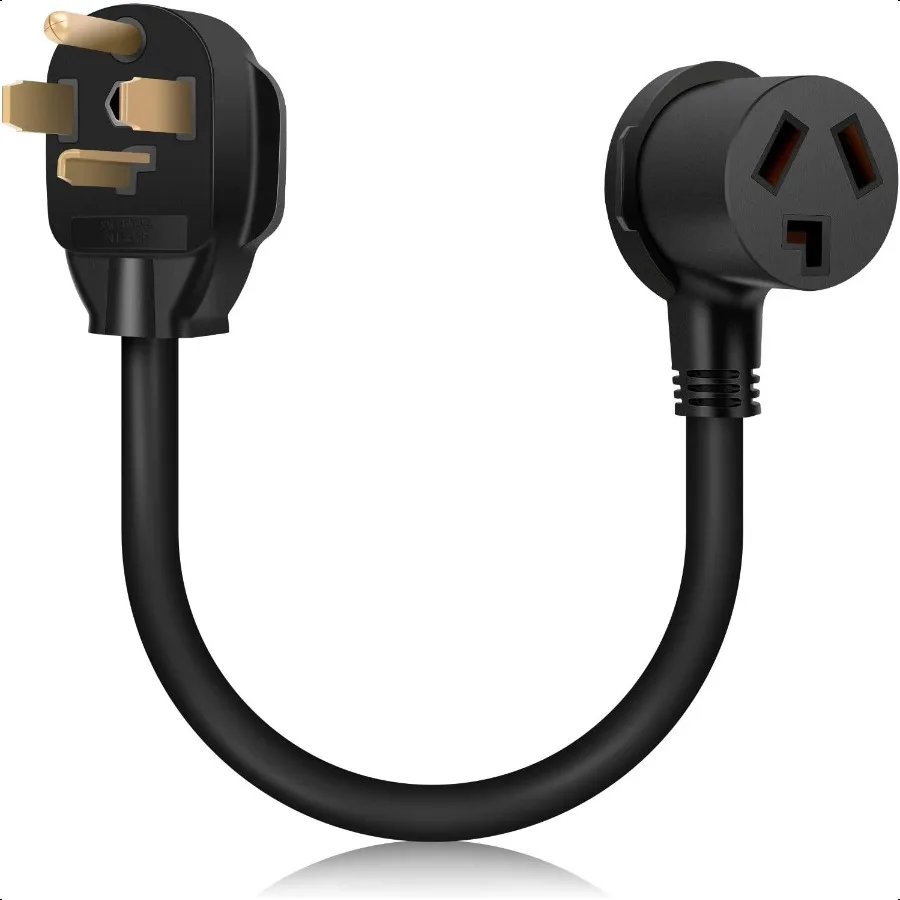 

1.5FT 3 Prong to 4 Prong Dryer Adapter 3 to 4 Prong Dryer Plug Adapter 4 Prone Dryer Outlet Adapter 1430P Male to 1030R Female