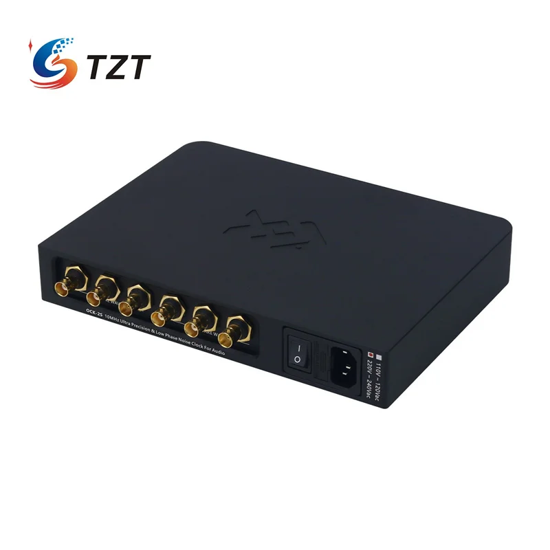 TZT สีเงิน/สีดํา OCK-2S 10MHz OCXO ความแม่นยําสูง Ultra-low Phase Noise Reference นาฬิกาเครื่องกําเนิดไฟฟ้า 6-Channel Output